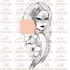 Masked Floral Muse Tattoo design watermarked