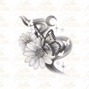 Butterfly, Moon & Daisy watermark