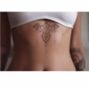 Lotus Underbust Fine Line Tattoo design preview