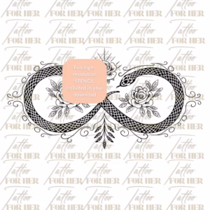 Infinite Bloom Snake tattoo watermarked