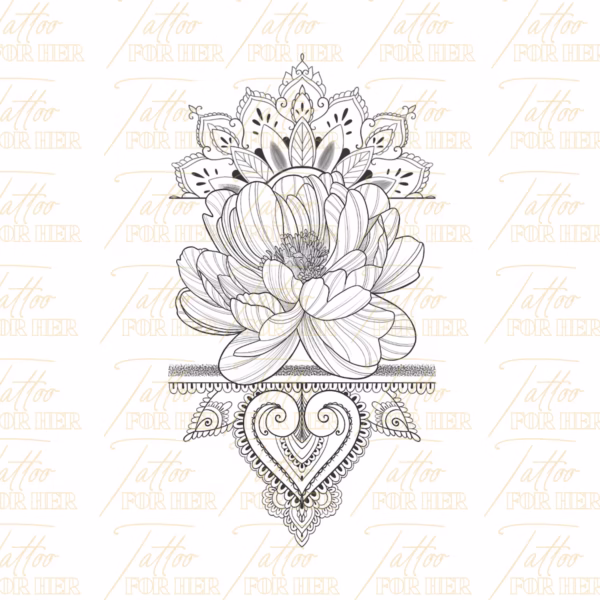 Sacred Lotus Heart Mandala watermark