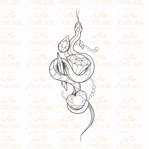 Snake and diamond watermark