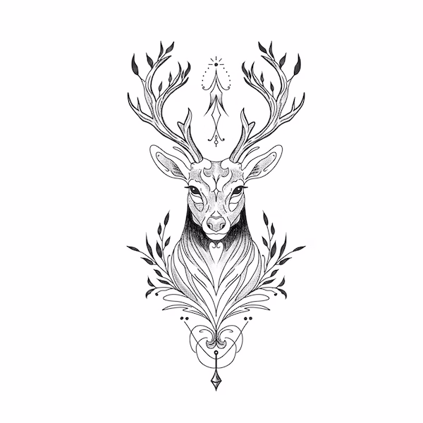 fine line tattoo trends 2026 fine line Sacred Deer Tattoo Design
