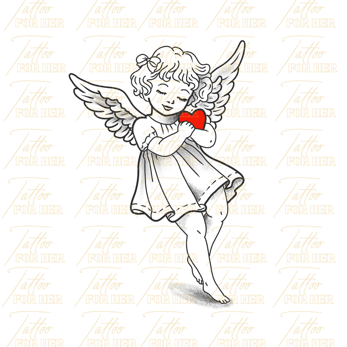 fine line angel minimalism-tattoo-for-her-watermark