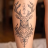 sacred deer calf tattoo mockup