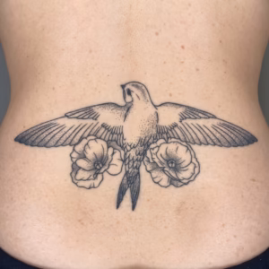 Swallow and Flowers mockup 2